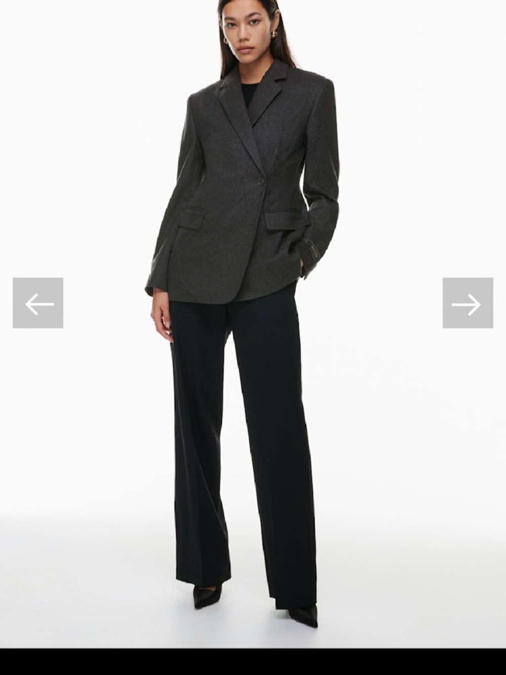 Aritzia Babaton Architect Blazer-Heather Dark grey Size L- New Without Tag
